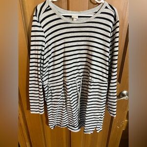 Merona Black and Gray Striped Dress/Tunic